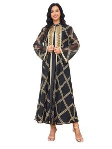 Conjunto de Dos Piezas de Ropa Islámica Vintage de Lana para <span class=keywords><strong>Mujer</strong></span>, Turbantes Bordados Marroquíes, Cárdigan, Túnicas ODM para Fiesta - Product Image 1