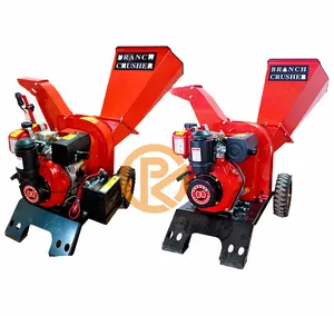 Cây Shredder gỗ chipper gỗ mùn cưa máy nghiền với xăng động cơ gỗ tươi cho 2 inch Vườn lá Shredder