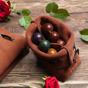 리얼 가죽 DND 주사위 파우치 스웨이드 가죽 RPG 게임 발렛 백 소가죽 주사위 주최자 - Product Image 2