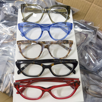 Montures de lunettes œil-de-chat tendance, montures de lunettes de haute qualité à la mode pour hommes et femmes, monture en acétate épaisse en stock