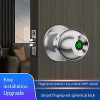 Serrure Intelligente à Bouton Multiple avec Déverrouillage par Empreinte Digitale, Contrôle à Distance par Application et Clé Mécanique pour Intérieur