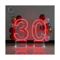 Letrero Luminoso LED Acrílico de Neón para Decoración de Eventos de Boda, Letrero de Letras de Neón Gigante Programable de 3 y 4 Pies para Suministros de Fiesta