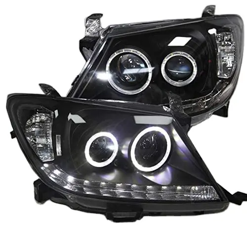 Upgrade to led drl hid xenon farol de cabeça, lâmpada de cabeça para toyota hilux vigo 2008