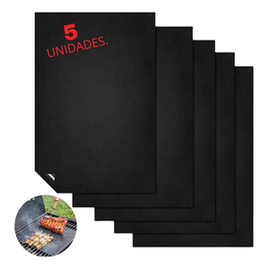 Grandes feuilles de <span class=keywords><strong>cuisson</strong></span> et tapis de barbecue réutilisables antiadhésives en téflon pour four, 50x40cm - Product Image 5