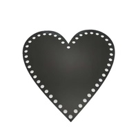 Plaques de fond de sac en acrylique transparentes en forme de cœur, accessoires de quincaillerie pour sacs à tricoter DIY en gros