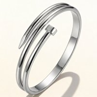 Bracelet Van Clover Bangle Cleef, aspect diamant, acier inoxydable, étanche, sans ternissement, bijoux d'été pour femmes