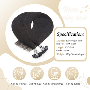 K.swigs Factory Wholesale Chinese Virgin Hair Top Grade Premium 100% Remy Human Hair Straight Flat Tip Customized Color Machine - Product Image 2
