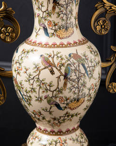 Jarrón de cerámica alto de moda-Decoración de centro de mesa de sala de estar de estilo vintage - Product Image 6