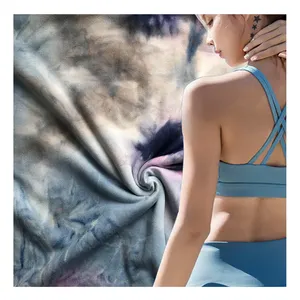 Tie Dye Sweat Resistant Wear Resistant High-waisted Elastic Aerial Custom Yogawear Pants Recycled Fabric Suppliers