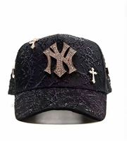 Nouvelles casquettes de baseball en daim à 5 panneaux avec broderie NY originale, casquettes Dandy à visière incurvée, El Mago