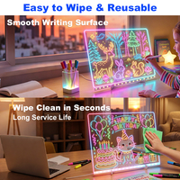 Tablette d'art lumineuse LED en acrylique transparent rechargeable, pour gribouillage et dessin, effet néon – Offre Spéciale