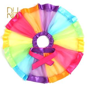 Bambini arcobaleno <span class=keywords><strong>Tutu</strong></span> Party Dance gonna <span class=keywords><strong>bambine</strong></span> vestono Performance compleanno principessa <span class=keywords><strong>Tutu</strong></span> gonne con fiocco - Product Image 1