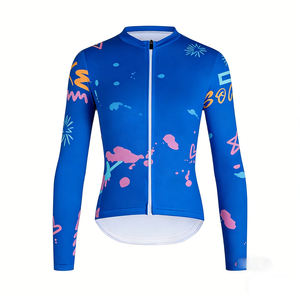 เสื้อจักรยานแขนยาวพิมพ์ลายศิลปะฤดูร้อน ระบายความชื้นได้ดี สำหรับกีฬากลางแจ้งและงานอีเว้นท์ต่างๆ - Product Image 1