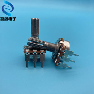 โพเทนชิโอมิเตอร์แบบหมุน H Electronic Components รุ่น 148 แบบ B10K B20K B50K 3 ขา แบบงอ ปรับด้วยลูกบิด - Product Image 2