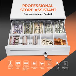 Bán buôn tùy chỉnh xách tay 5 Bill 5 đồng xu tương thích ngoại vi Phụ kiện Khay cửa hàng bán lẻ tiền mặt đăng ký An toàn hộp - Product Image 4