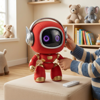 Robot intelligent télécommandé en plastique, jouet interactif avec commande vocale, compagnon en peluche pour enfants