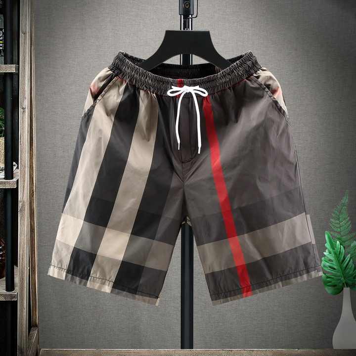 High Quality Classic Plaid Designer Shorts for Men
