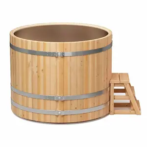 New Design 2 Person Red Cedar Ice Bath Ice Pool For Fitness Recovery Cold Plunge Tub Chiller