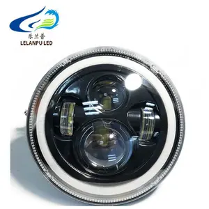 LELANPU कार भागों के साथ 7 इंच दौर एन्जिल आंखें 12V 24V 30W निविड़ अंधकार जीपों प्रकाश काम प्रकाश जीपों 4*4