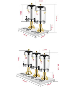 Distributeur de boissons réfrigérées en acier inoxydable portable de 24 L, écologique, de qualité alimentaire, baril en verre pour restaurant, fruits - Product Image 2