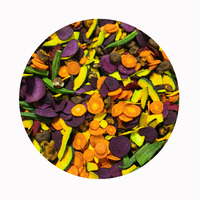 Sin aditivos artificiales Chips mixtos de verduras y frutas Snack saludable con sabor salado Textura dura Frito y envasado al vacío