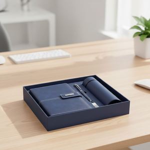 Customizable Black Pu Leather Note Book Corporate Gift <b>A5</b> Journal Wholesale Promotional Luxury Business Pen <b>Notebook</b> Set - Product Image 4