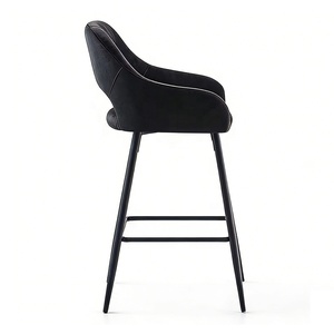 Tabouret <span class=keywords><strong>de</strong></span> bar en velours matelassé à motif losanges, chaise <span class=keywords><strong>de</strong></span> bar rembourrée avec accoudoirs pour la maison, l'hôtel et le café (vente en gros) - Product Image 5