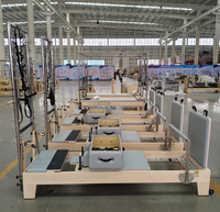 Torre de Pilates Comercial de Madera de Arce, Ajustable, Multifuncional, Ecológica, Duradera y Portátil para Uso en Casa o Estudio