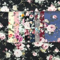 Tissu en coton à imprimé floral de haute qualité en gros