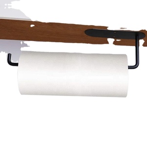 Porte-rouleau de papier long en acier inoxydable, sans perçage, pour sous-meuble de salle de bain, adhésif 3M, grande capacité, pour cuisine - Product Image 4