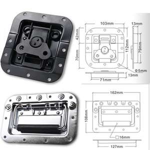 Caja de aviación, accesorios de Hardware, bloqueo de Mariposa Negra, bloqueo de resorte de borde, bloqueo de gabinete de aviación, Pestillos de plata negra - Product Image 1