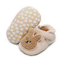 Nouveauté Chaussures pour bébé de 0 à 1 an, confortables, en coton chaud, antidérapantes, avec motif d'animaux mignons