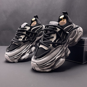 Scarpe da <span class=keywords><strong>uomo</strong></span> Torre <span class=keywords><strong>Sneakers</strong></span> in Mesh traspirante retrò tacchi alti alla moda scarpe Casual estive dal Design distintivo che aumenta l'altezza - Product Image 6
