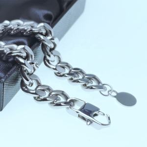 Collar de Cadena Cubana de Acero Inoxidable 316L con Baño de Oro PVD de 18K, Cadena Curb de Alto Brillo, Cadena Figaro para Hombre - Product Image 3