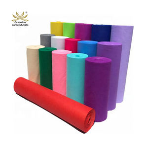 Prix bon marché <span class=keywords><strong>extérieur</strong></span> bon marché imperméable rouge plaine tapis d'exposition tapis non tissé - Product Image 2