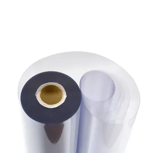 Rollo de láminas de plástico PVC para formación al vacío, película de embalaje rígida transparente de 400 micras