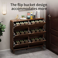 Meuble à chaussures moderne en bois avec grand rangement pour entrée et usage domestique