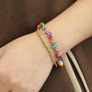 Nouvel Arrivage Bracelet en <span class=keywords><strong>Pierre</strong></span> de Guérison Cristalline Améthyste Quartz Fait Main avec Gravier Coloré et Petite Clochette, Cadeau DIY - Product Image 2