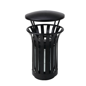 <span class=keywords><strong>Cubo</strong></span> de <span class=keywords><strong>basura</strong></span> de hierro para <span class=keywords><strong>reciclaje</strong></span> de muebles de exterior, papelera de calle con cesta de flores - Product Image 1