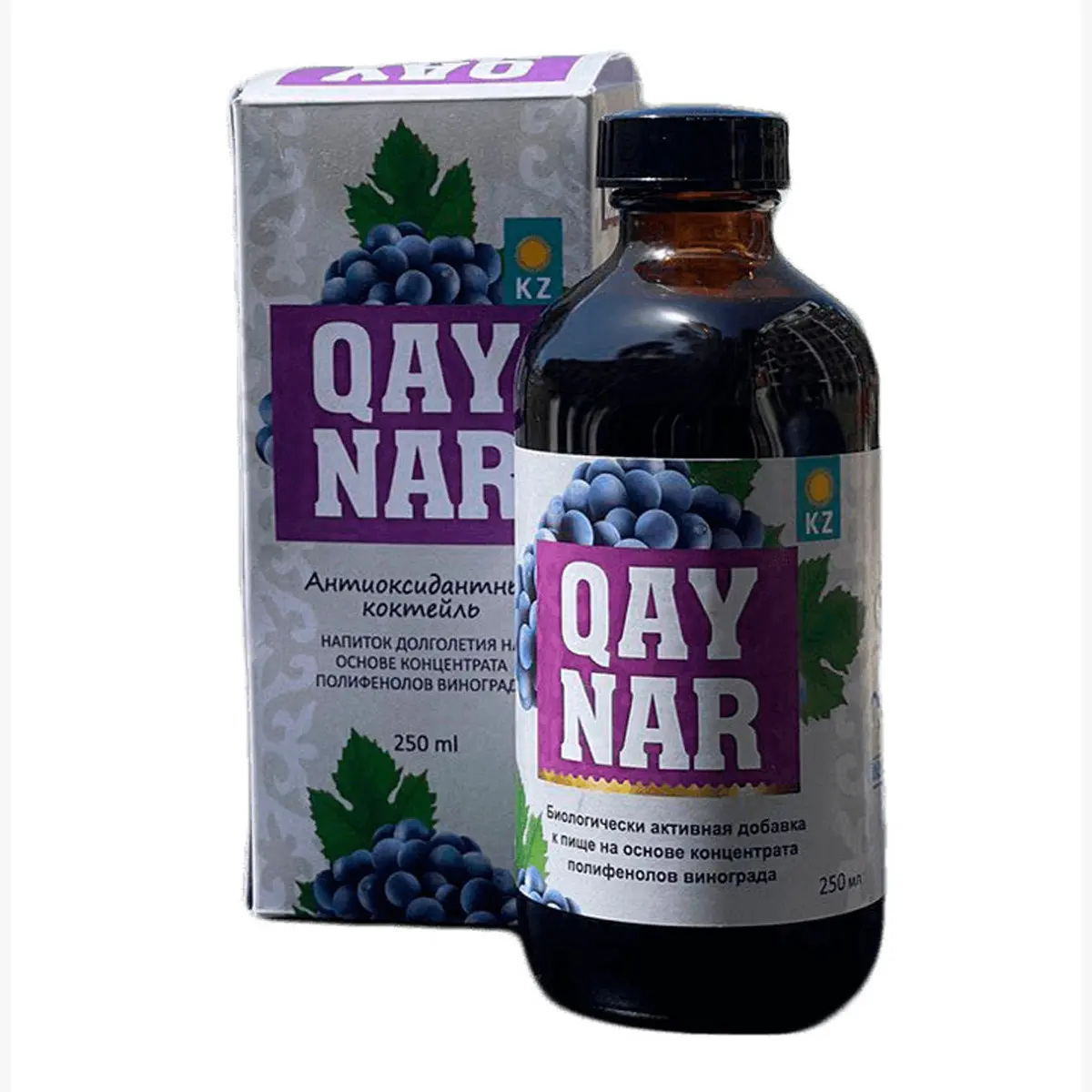 Ekstrak biji anggur konsentrat "QAYNAR" suplemen makanan mengandung antioksidan alami, produk Kazakhstan