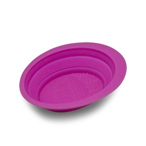 Huoxi Silicone Foldable Waterproof Eco-Friendly Soft Oval Face Mask Bowl Dual-Use Home Commercial Easy Clean <b>Rubber</b> <b>Strip</b> - Product Image 1
