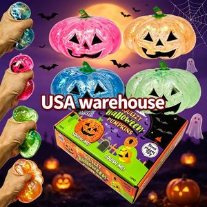 Jouet anti-stress en forme de citrouille d'Halloween rempli de maltose, à remontée lente, souple et compressible, pour enfants et adultes, entrepôt USA - Product Image 1