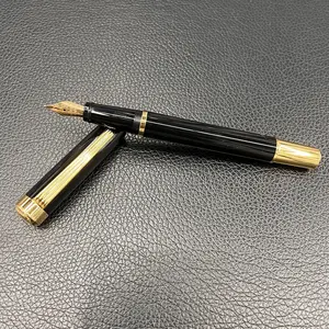 Jiaxiang 002 роскошный премиальный дизайн Бизнес подарок черный цвет золото хромированная каллиграфия пишущая металлическая перьевая ручка