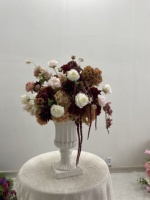 Fleurs artificielles roses en boule personnalisées ODM OEM pour la décoration de mariage, cérémonie, événement de Noël, fête, fournitures de décoration