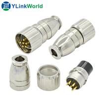 M23 6pin 7pin 9pin 12pin 16pin 19pin électrique étanche mâle et femelle IP67 IP68 connecteur de signal