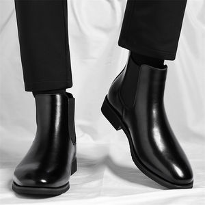 Bottes <span class=keywords><strong>Chelsea</strong></span> pour homme avec logo personnalisé, tige en microfibre et doublure en mesh, antidérapantes, souples, à enfiler, bottes décontractées d'hiver - Product Image 4