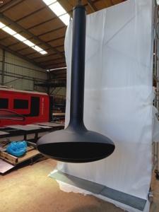 Indoor Custom Wood-burning 360 Degree Rotation Matte Carbon Steel <strong>Fireplace</strong> Strip with <strong>Black</strong> High-Temperature Resistant <strong>Paint</strong> - Product Image 2
