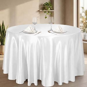 Mantel de Satén Brillante de Lujo, Redondo y Rectangular, de Poliéster Suave como la Seda, <span class=keywords><strong>para</strong></span> Decoración de Bodas, Fiestas, Eventos y Banquetes - Product Image 1