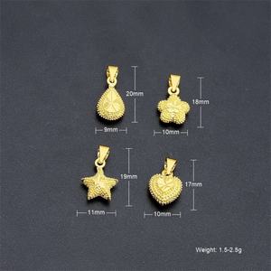 Jxx Colgante de Corazón Chapado en Oro de 24K, de Moda, con Forma de Estrella, para Mujeres y Niñas, Piedra Principal de Zirconia, Hecho de Latón, ¡Gran Venta! - Product Image 2