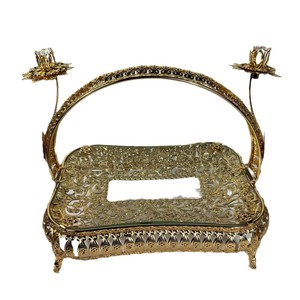 <span class=keywords><strong>Assiette</strong></span> de fruits européenne en vente directe du fabricant, vaisselle d'Asie centrale, <span class=keywords><strong>assiette</strong></span> de fruits de luxe en métal léger de 26x18cm pour usage domestique - Product Image 5